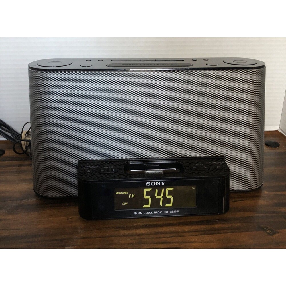 Sony Dream Machine AM/FM Clock Radio w/ 13 Pin iPod/iPhone Dock Model ICF-CS10iP